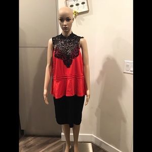 Dots Lace Peplum Dress